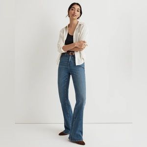 Madewell Skinny Flare Jeans in Calvino Wash: Crease Edition